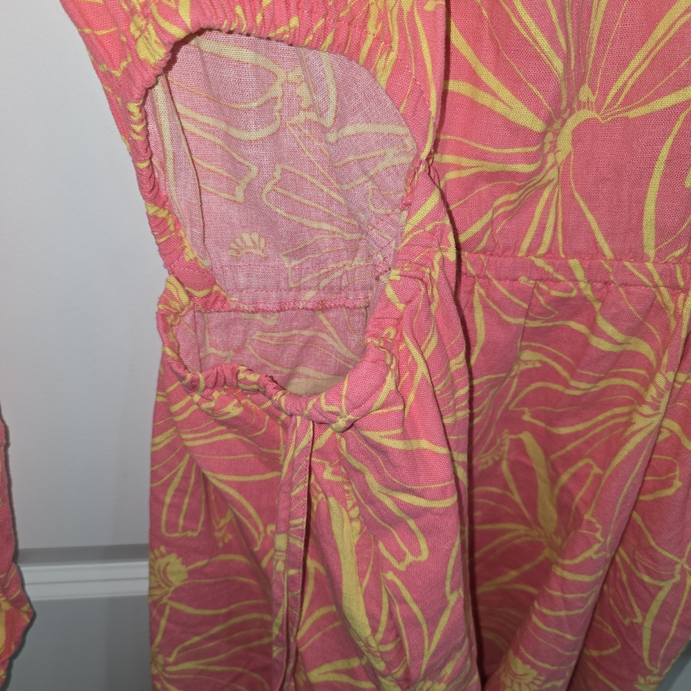 Universal Thread Pink And Yellow Patterned Dress - image 5